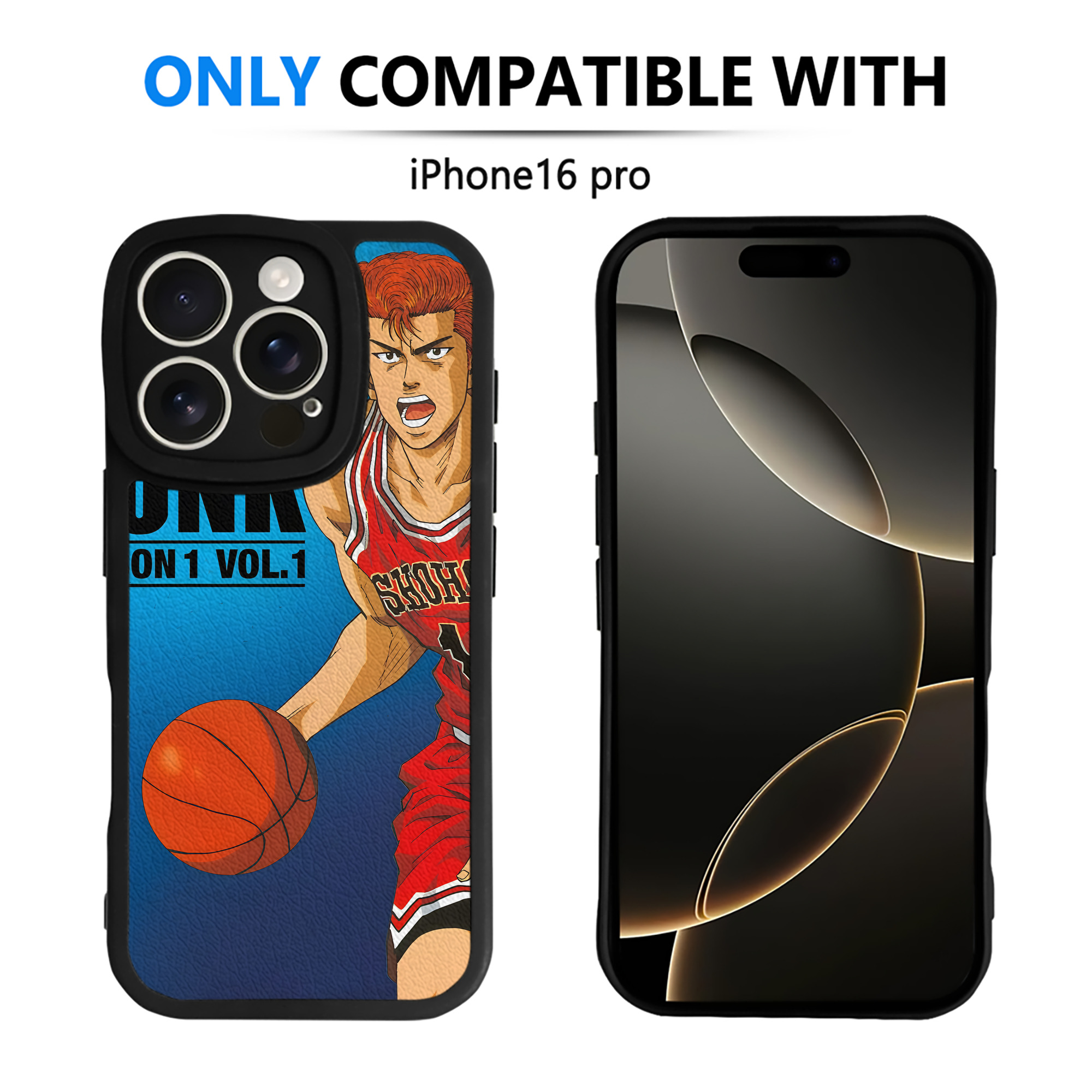 （画像用） SLAM DUNK／スラムダンク 【iPhone 16シリーズ対応】シリコンスマホケース（レザー調） 材質：シリコン
